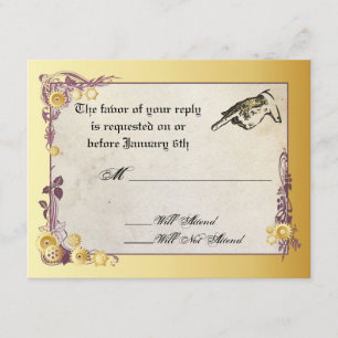 Victorian Steampunk Bröllop OSA Card Kort