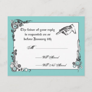 Victorian Steampunk Bröllop OSA Card Kort