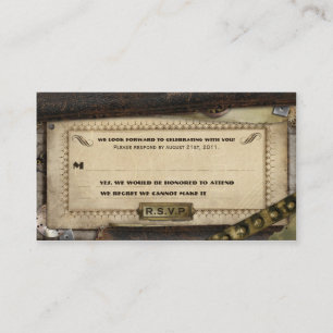 Victorian Steampunk Bröllop OSA Cards Tilläggskort