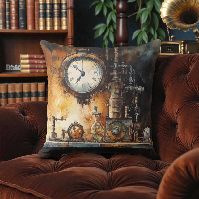 Victorian Steampunk Clock Lab Kudde (Skapare uppladdad)