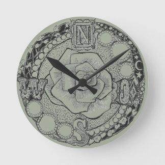 Victorian Steampunk Compass Ro Rund Klocka