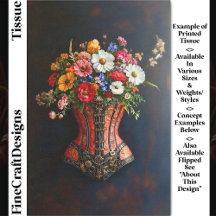 Victorian Steampunk Corset Flowers DF5L Decoupage