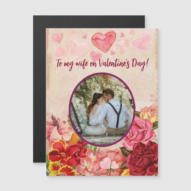 Victorian Steampunk Flowers Hearts Valentine Day (Fram/baksida)