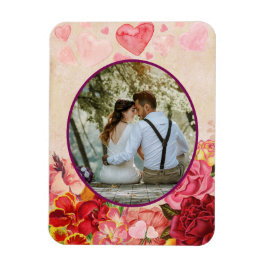 Victorian Steampunk Flowers Hearts Valentine Day Magnet
