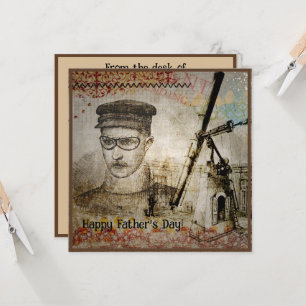 Victorian Steampunk Inventor Scientist Telescope Kort
