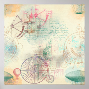 Victorian Steampunk   Mjuka pastellprodukter av ho Poster