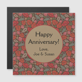 Victorian Steampunk Old Lock Nyckel Red Poppies