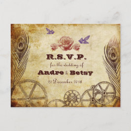Victorian Steampunk OSA Postcard Inbjudan Vykort