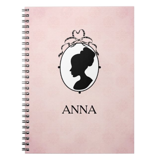 Victorian Stil 60s Cameo Anteckningsbok (Framsidan)