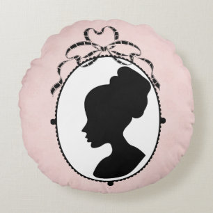 Victorian Stil 60s Cameo Rund Kudde