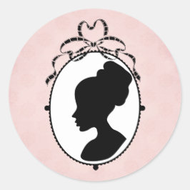 Victorian Stil 60s Cameo Runt Klistermärke
