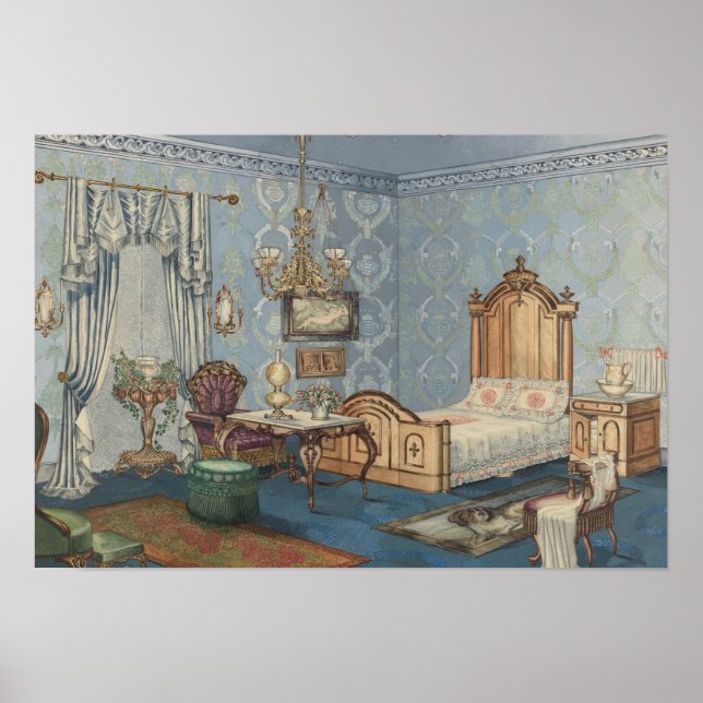 Victorian Stil Bedroom original Poster (Framsidan)