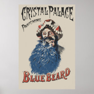 Victorian stil Bluebeard och Poster