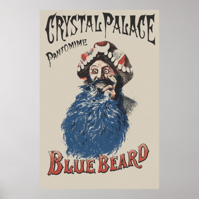 Victorian stil Bluebeard och Poster (Framsidan)
