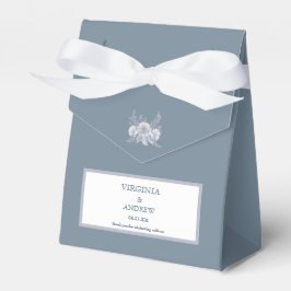 Victorian-stil Bröllop in Blue med White Flowers Presentaskar