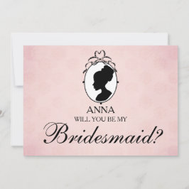 Victorian Stil Cameo blir min bridesmaid Inbjudningar