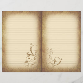 Victorian Stil Flourish Åldras Journal Papper