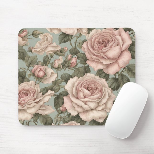 Victorian Stil Land Garden Ro Print Mousepad Musmatta (Med mus)