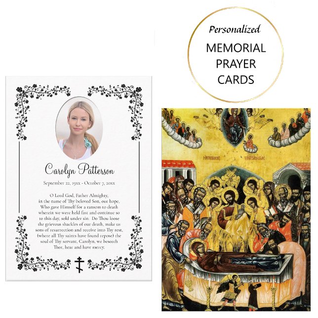 Victorian Stil Ornate Ro Corner Prayer Card Placeringskort (Skapare uppladdad)