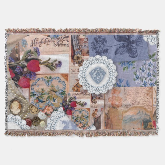 Victorian Stil Throw Blanket Mysfilt (Framsidan)