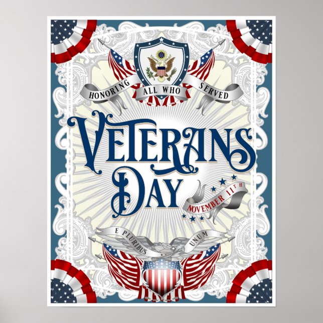 Victorian Stil Veterans Day Heavy Lagrar Poster (Framsidan)