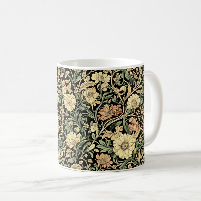 Victorian-style floral pattern  kaffemugg (Framsida höger)