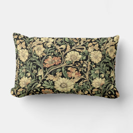 Victorian-style floral pattern  lumbarkudde