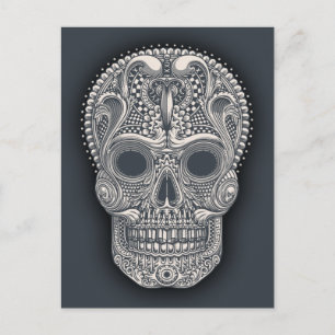 Victorian Sugar Skull Vykort