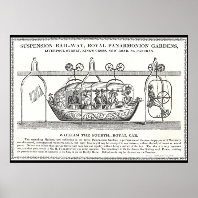 Victorian Suspension Railway Poster 1830 (Framsidan)