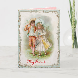 Victorian Sweet Valentines day Card Helgkort