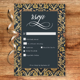 Victorian Tapestry William Morris Blommigt Bröllop OSA Kort