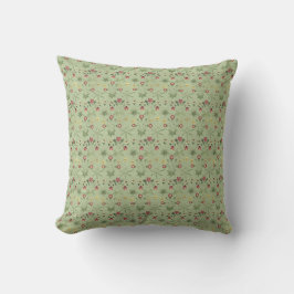 Victorian Tapet Daisy i Mint Grönt Cushions Kudde