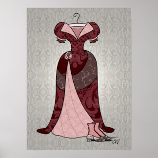 "Victorian Tea Gown" Poster