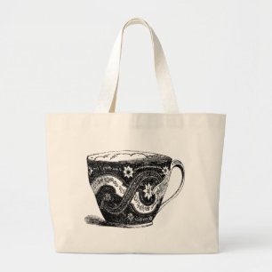 Victorian Tea Kopp Totebag Jumbo Tygkasse