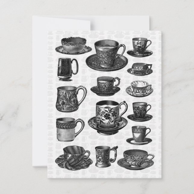 Victorian Tea Party Inbjudningar (Framsida)