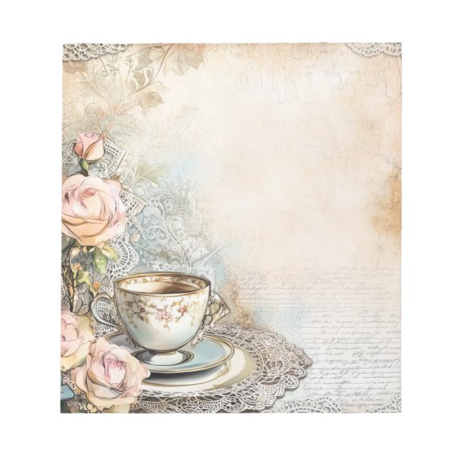 Victorian Tea Party notepad Anteckningsblock (Framsida)