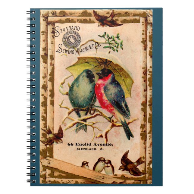 Victorian Tradecard Standard Sewing Maskin Co. Anteckningsbok (Framsidan)