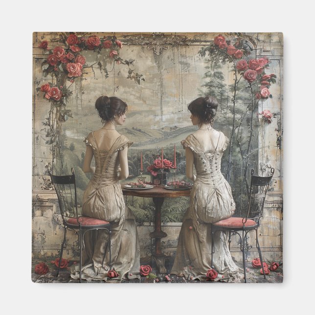 Victorian Twillingars Tea Party - Magnet (Framsidan)