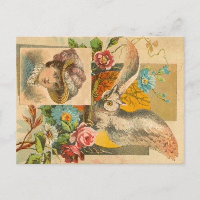 Victorian Uggla Vykort (Framsida)