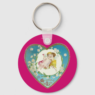 Victorian Valentine A Hälsning i Kärlek Nyckelring