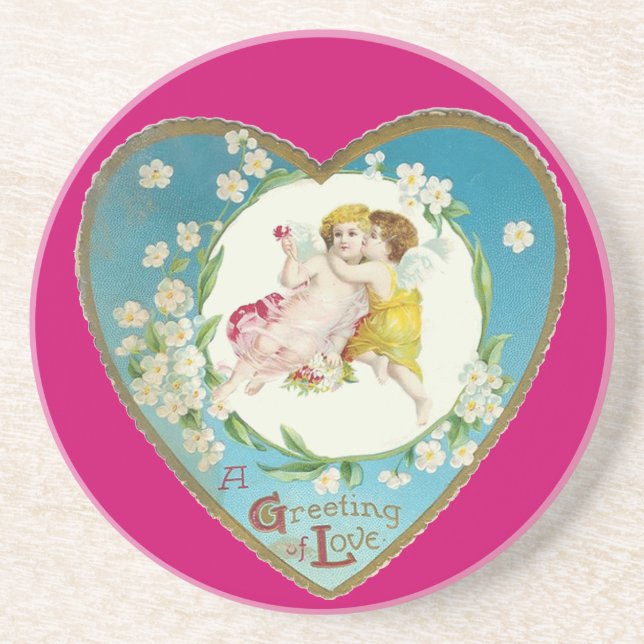 Victorian Valentine A Hälsning i Kärlek Underlägg (Framsidan)