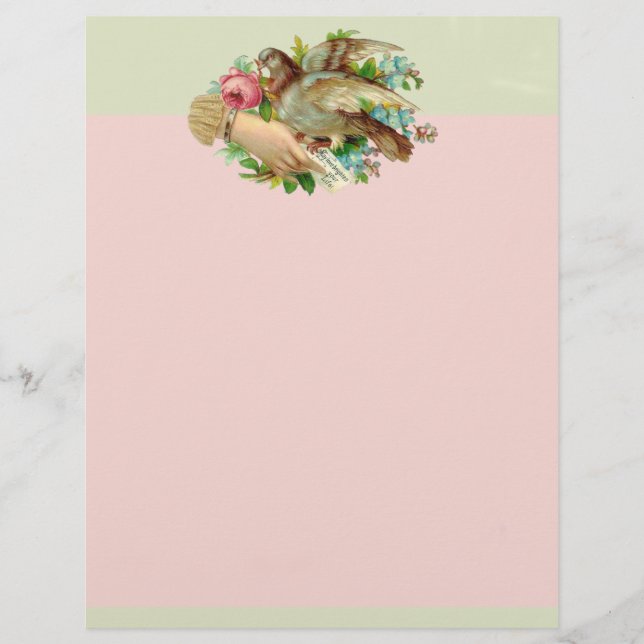 Victorian Valentine Bird och ro (Framsida)