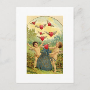 Victorian Valentine Card Helg Vykort