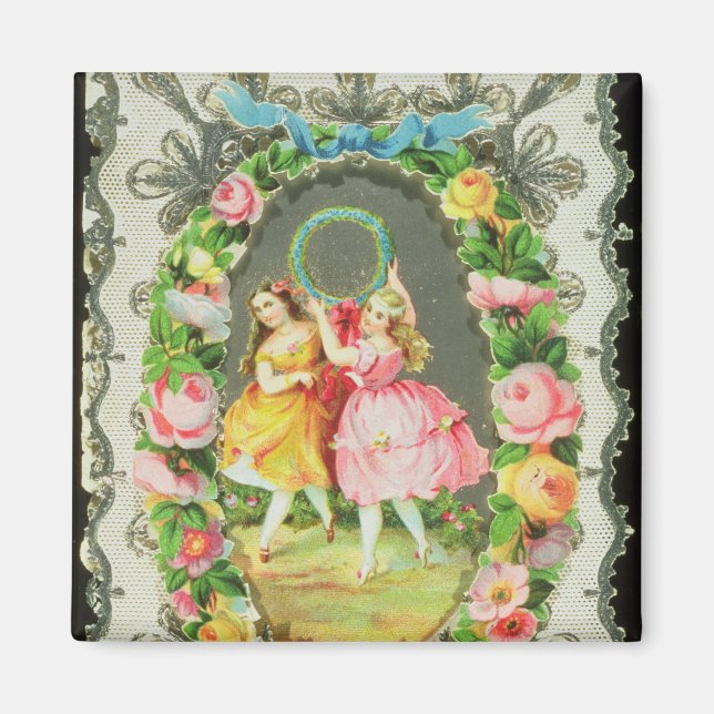 Victorian Valentine Card Magnet (Framsidan)