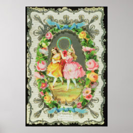 Victorian Valentine Card Poster