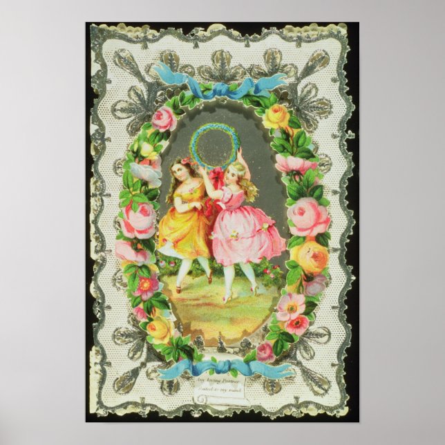 Victorian Valentine Card Poster (Framsidan)