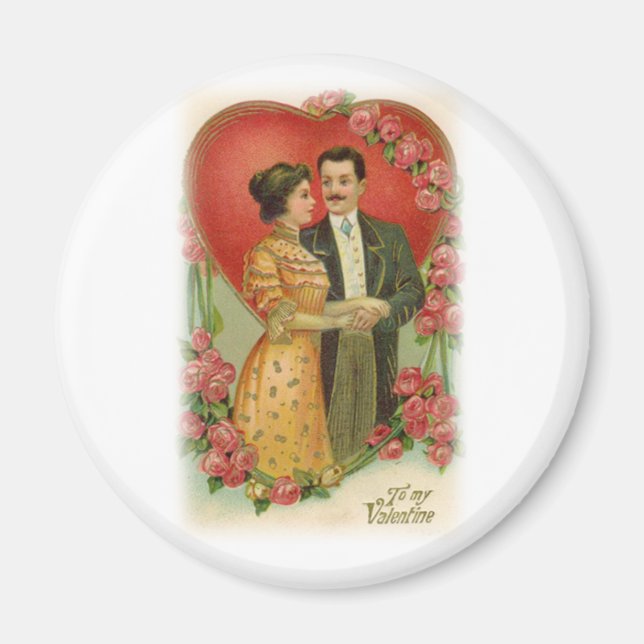 Victorian Valentine Couple Magnet (Framsidan)
