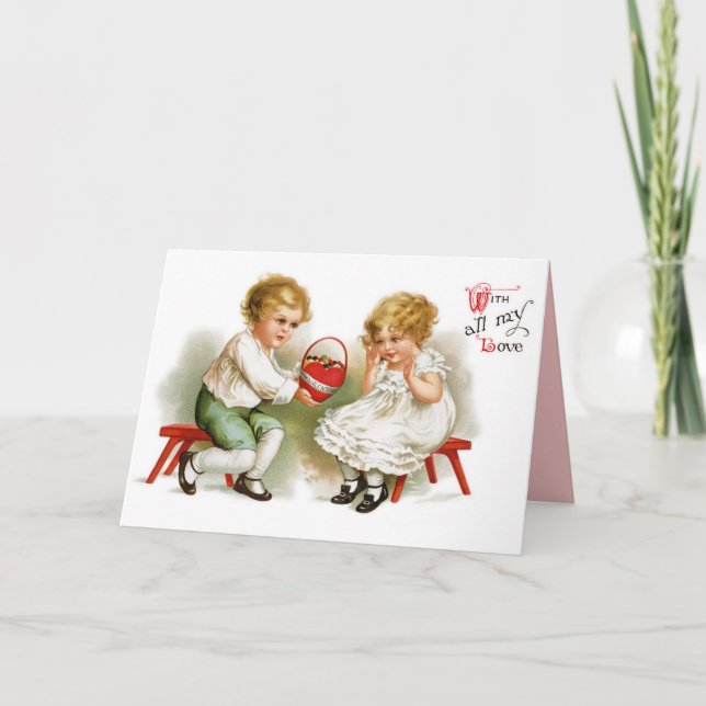 Victorian Valentine Day Card Helgkort (Framsida)