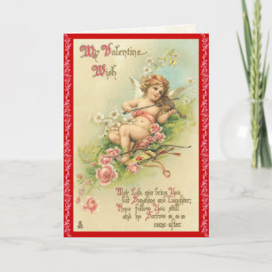 Victorian Valentine Day Card Helgkort