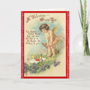 Victorian Valentine Day Card Helgkort